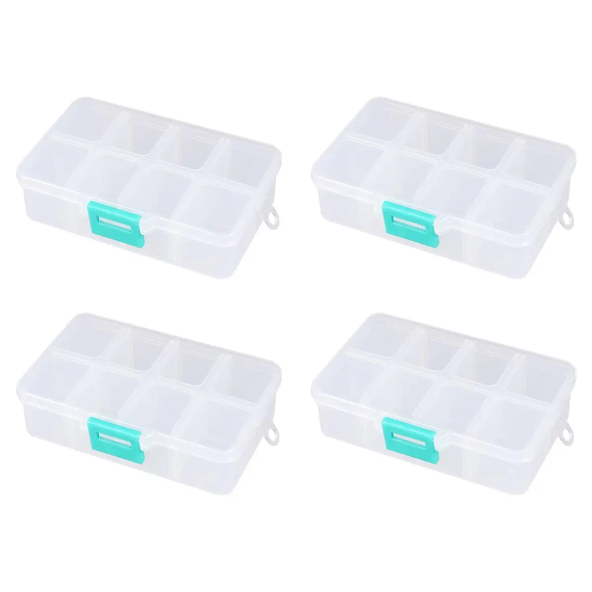 

4 Pcs Earring Storage Box Jewelry Holder Bracelet Case Transparent ganiser Home Desk Bead Container Lightweight Durable Portable