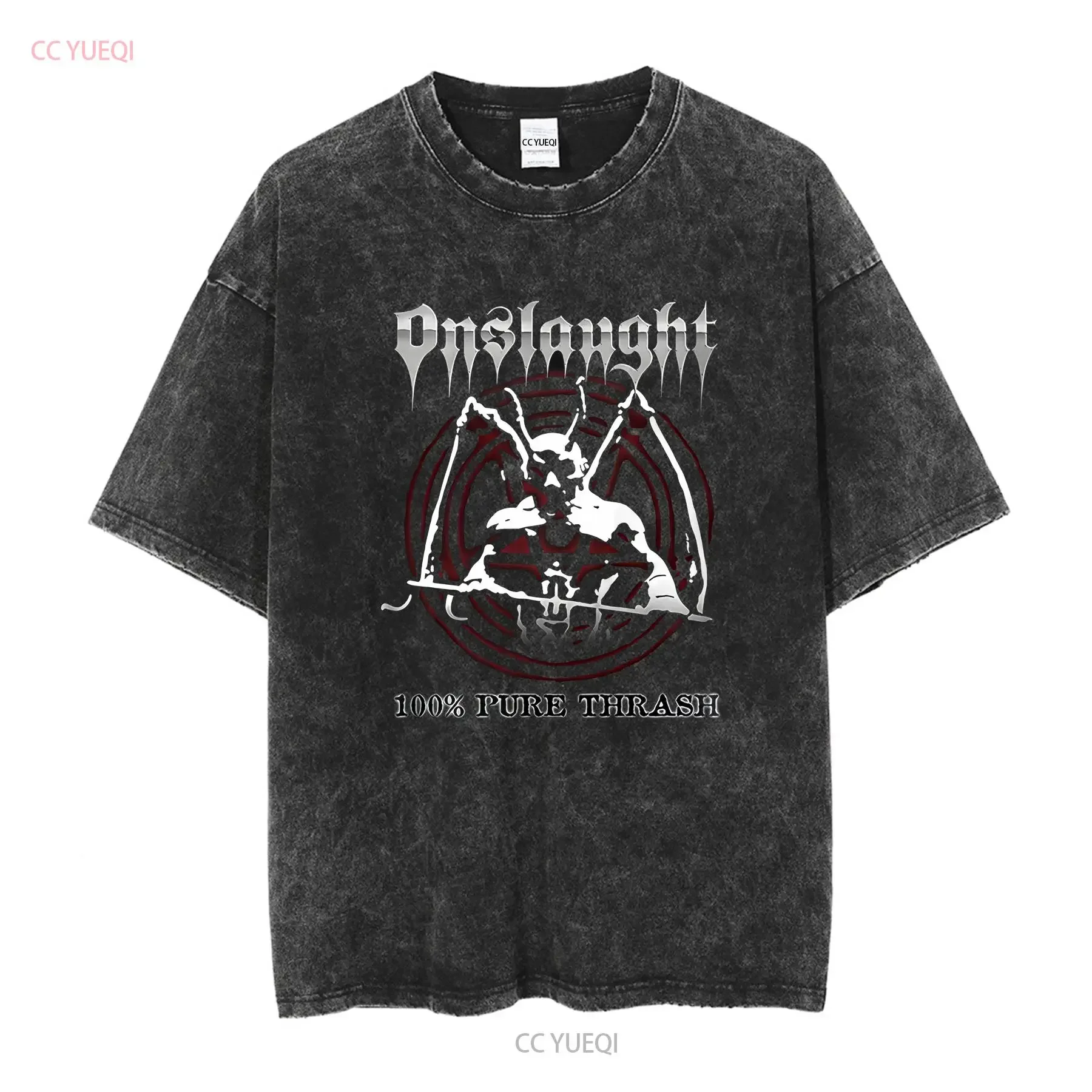 Cotton T Shirt Onslaught Power from Hell Album Neil Turbin Steve Grimmett vintage Washed Comfortable Breathable Versatile