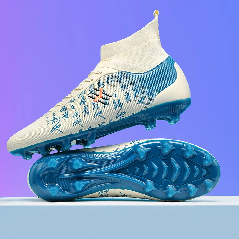 

New Men Soccer Shoes Ultralight Indoor Football Boots High-quality Outdoor High Ankle Non-Slip Sports Shoes Futsal Non-Slip