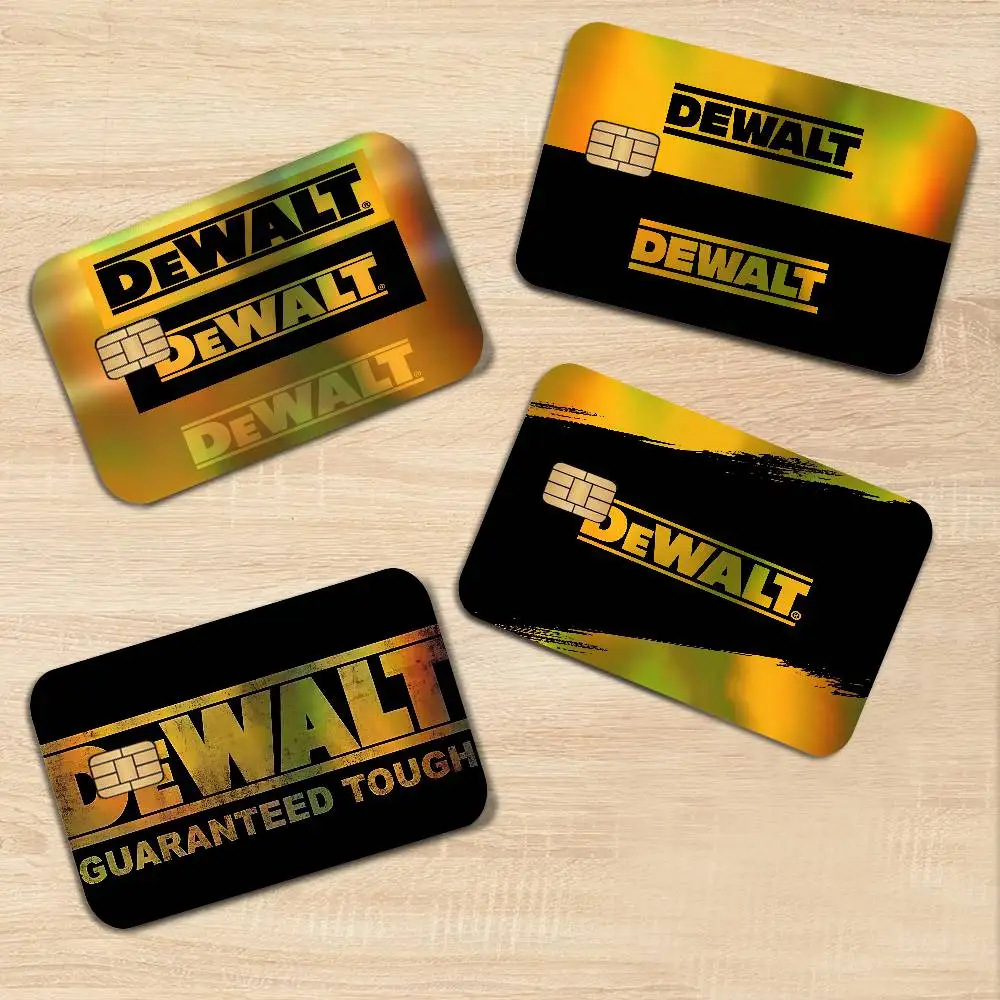 D-Dewalts Logo Trendy Laser Glitter Bank Card Stickers All Match Multi Purpose Use