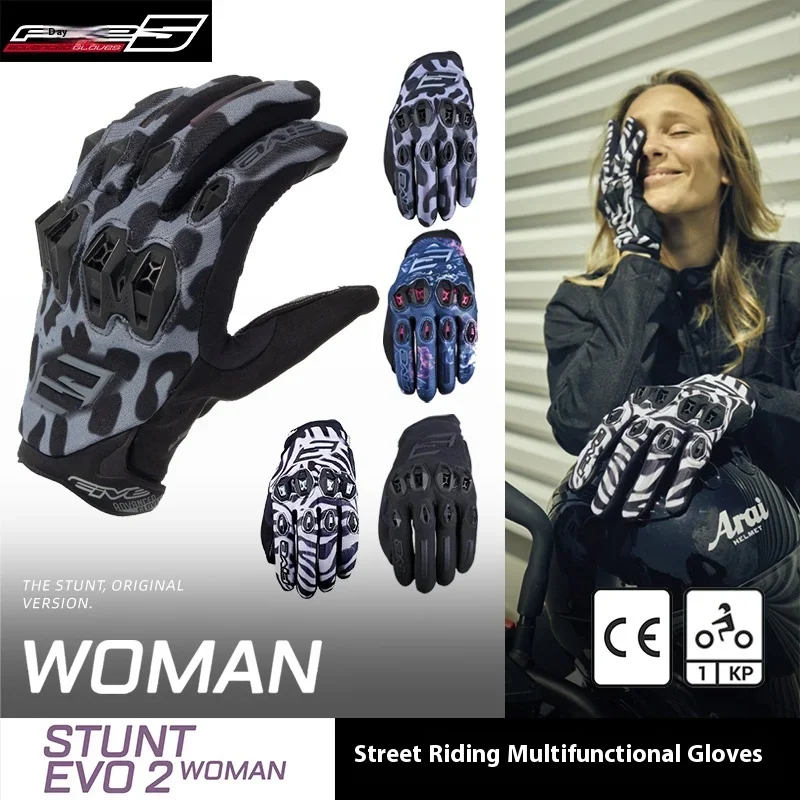 

Франция FIVE STUNT EVO2 Мотоциклетные перчатки Сертификация CE Гоночные дышащие воловьей кожи Guantes Moto Hard Knuckle Перчатки с сенсорным экраном