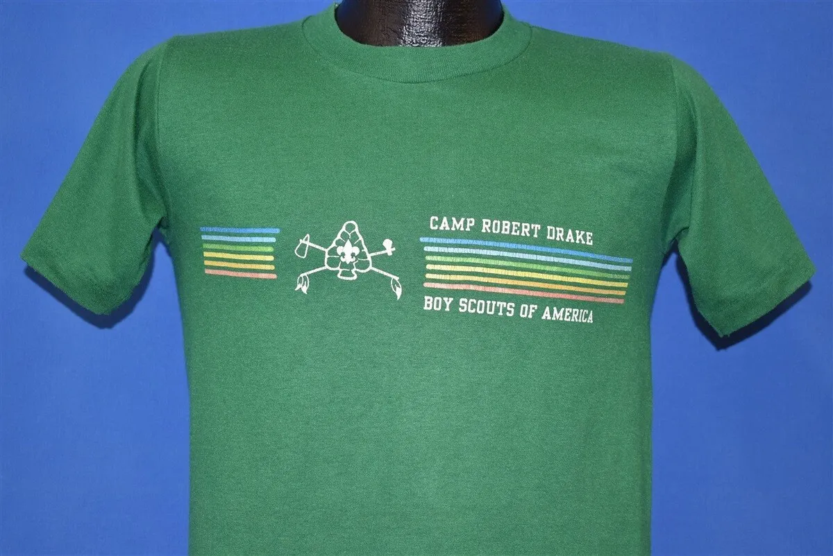 

80s Camp Robert Drake Boy Scouts T Shirt Small