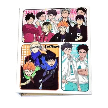 160pcs Anime Haikyuu!! Four Palace Grid Tobio Kageyama Card Album Map Letter Folder Hardcover Notebook Game Collection Gifts Toys