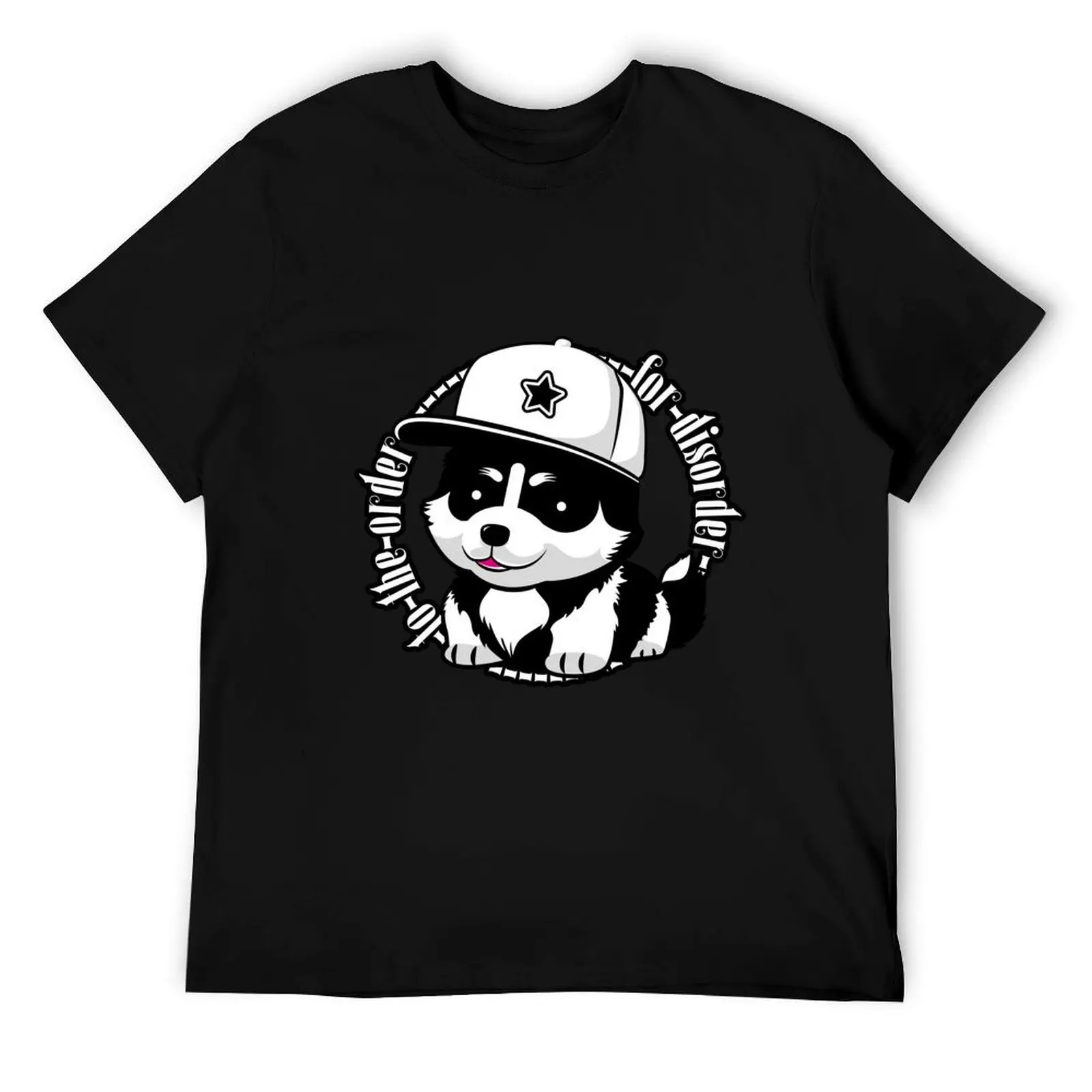 

Husky Puppy: To the Order for Disorder Rapper Mascot T-Shirt man t shirts cotton T-Shirt