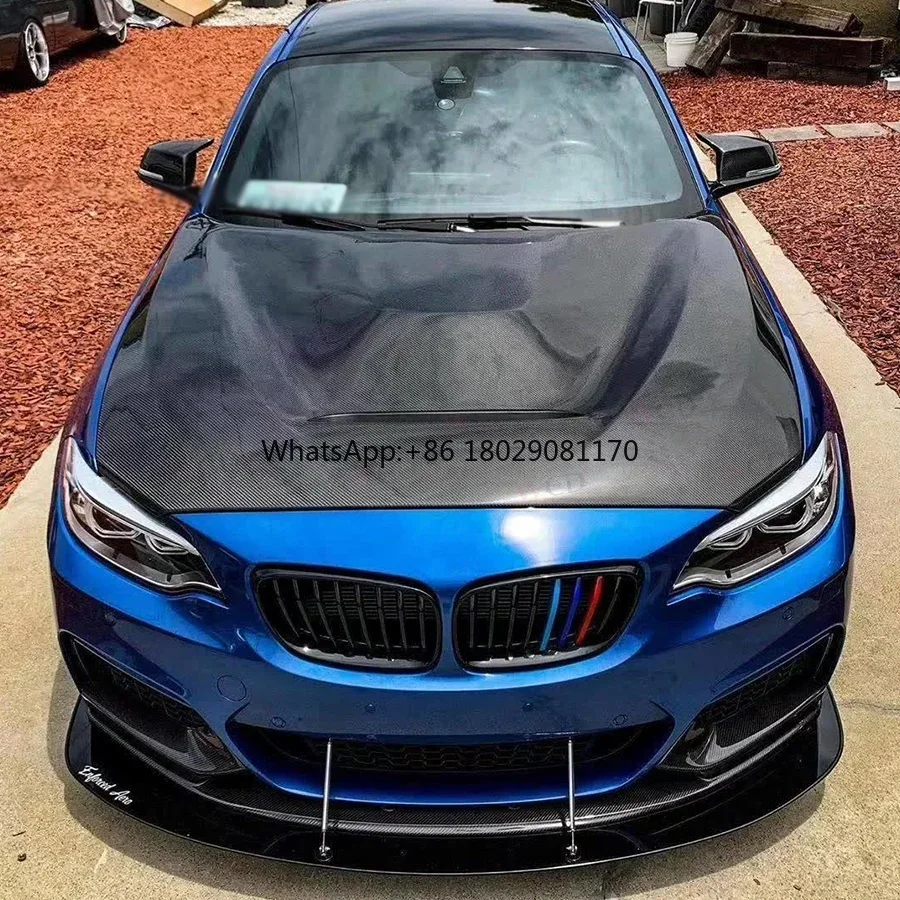 Capota da capa da fibra do carbono do estilo GTS, capô do motor dianteiro, BMW F87, F22, F87, F21, M2, M2C, M235i, 2014-2019