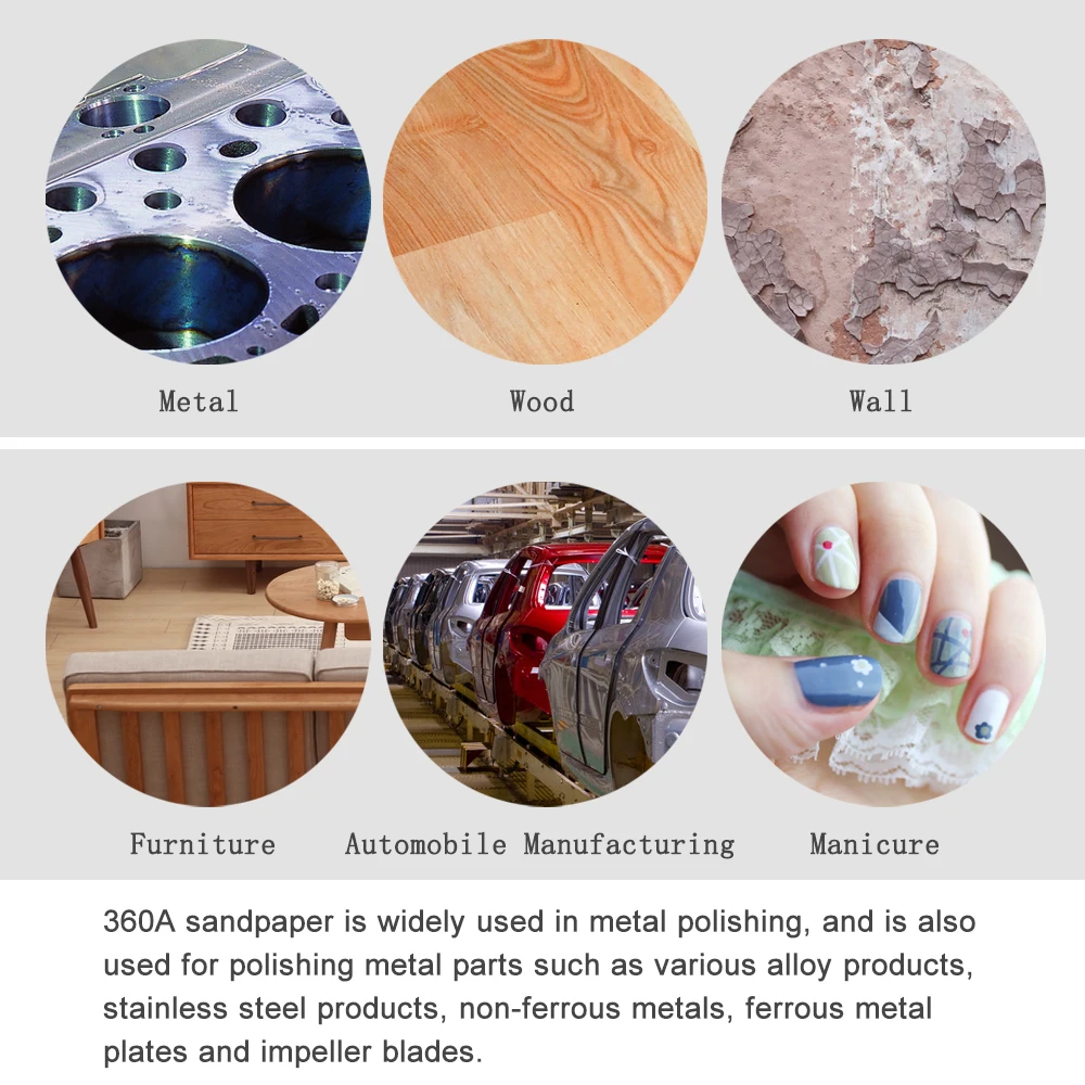 10 Uds. Disco de lijado de bucle de gancho de película de papel de lija de 5 pulgadas y 125mm seco húmedo para molienda de acabado automotriz de Metal y madera