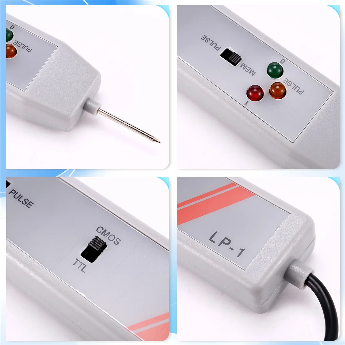 ABAZJ Logic Probe High Frequency Response DTL TTL CMOS Pulse Memory Logic Tester LP-1