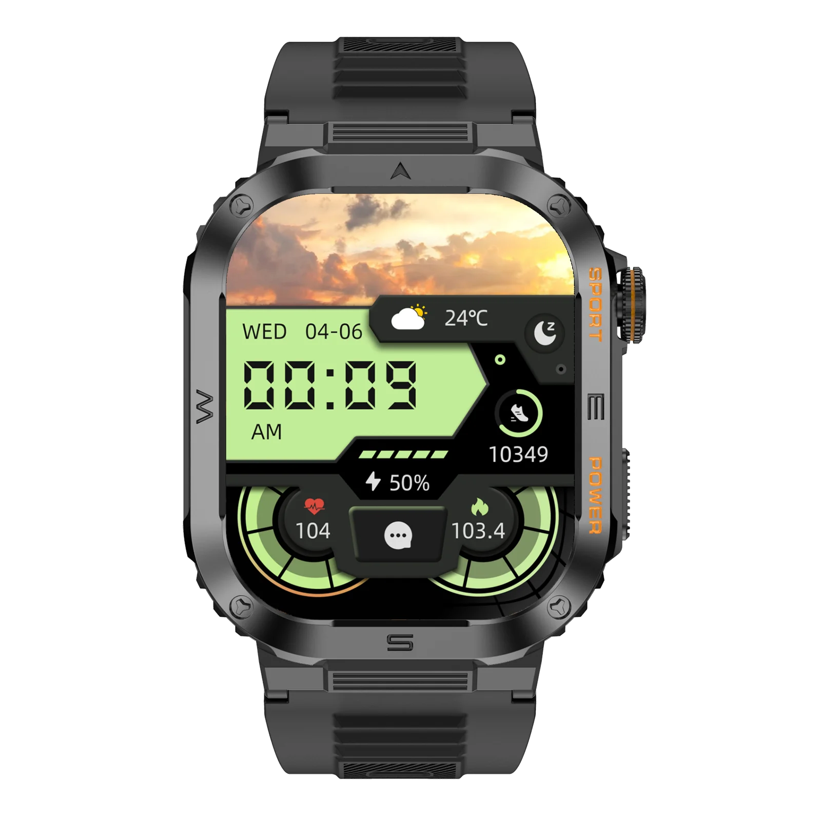 TLCRETE MT39 الرياضة في الهواء الطلق Smartwatch مقاوم للماء IP68 TFT عرض مراقب معدل ضربات القلب ساعة تنبيه iOS عملية FitcloudPro Squa #2