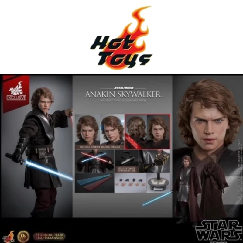

InStock Hottoys Ht Dx34ae Anakin Skywalker Star Wars 3 Hair Transplant Edition 1/6 Scale Collected Soldier Figure Model Toy Gift