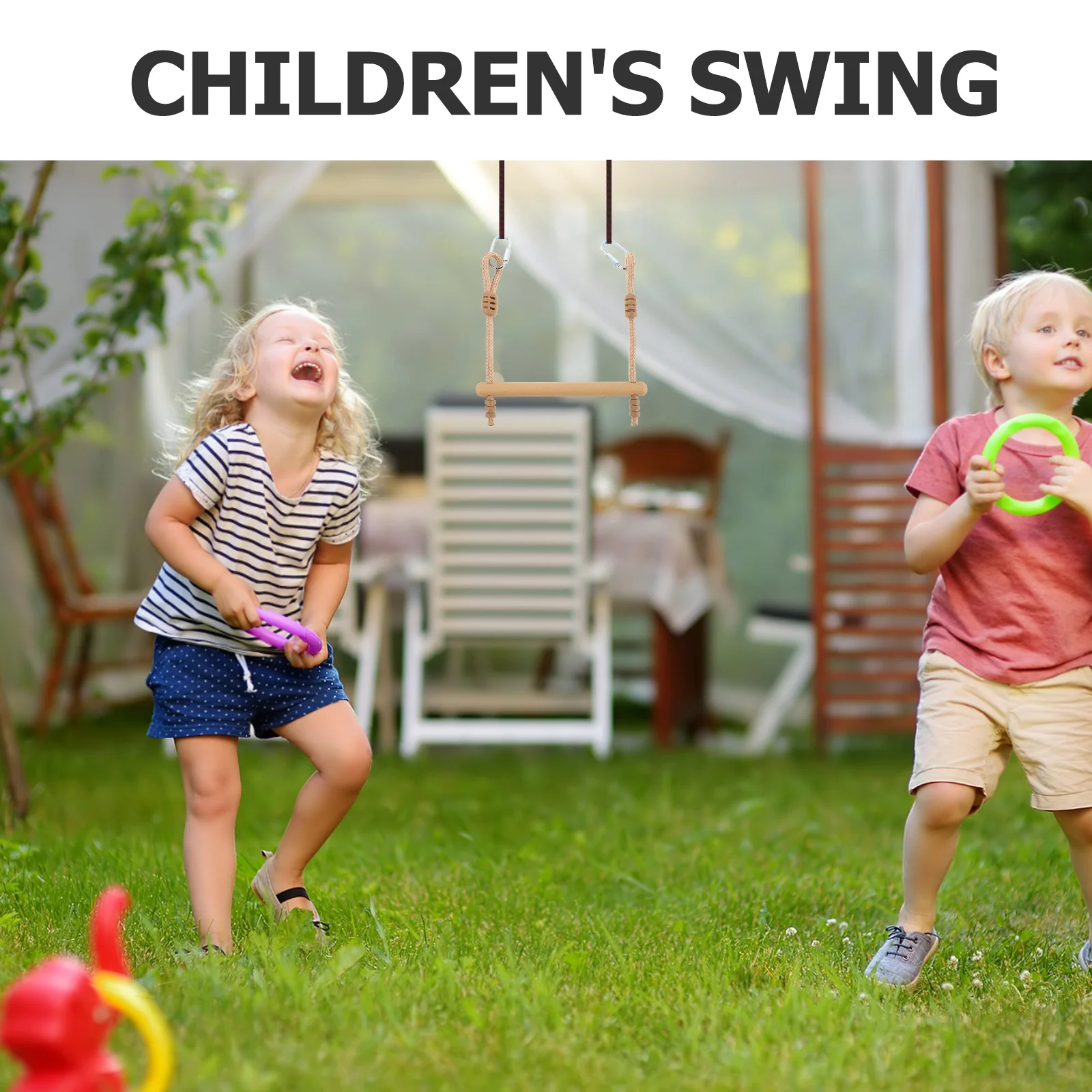 في الهواء الطلق الطفل سوينغ الاطفال مجموعة أرجوحة بلاستيكية حلقات معلقة داخلي في الهواء الطلق تسلق الملحقات الفناء الخلفي حديقة غرفة اللعب