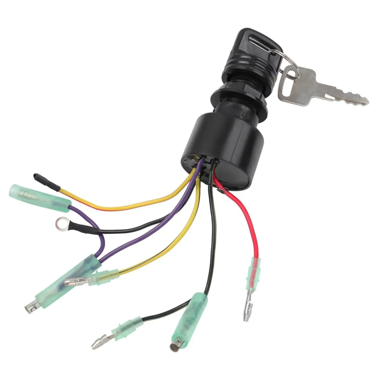 

Boat Ignition Switch with Key 87-17009A2 87-17009A5 Replacement for Mercury Mariner Outboard Motor Control Box with 2 Keys
