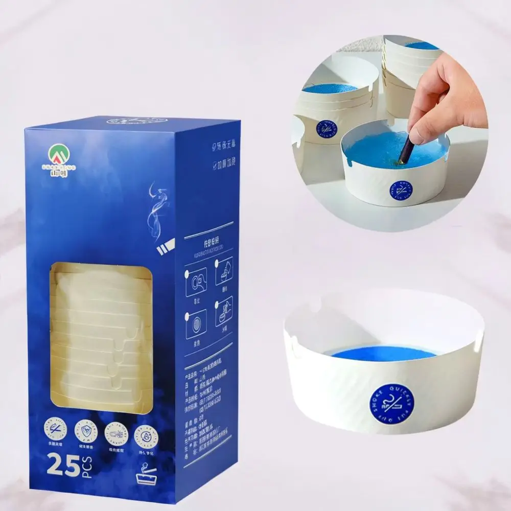 Portable Disposable Ashtray For Car Interior Office Home Desktop Clean Holder Built In Sand Quick Extinguish Tool