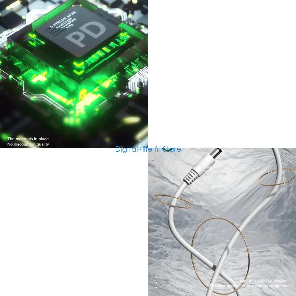 E06D 48V Standard Waterproof POE Splitter Cable Separator with 5.5x2.1mm Connector
