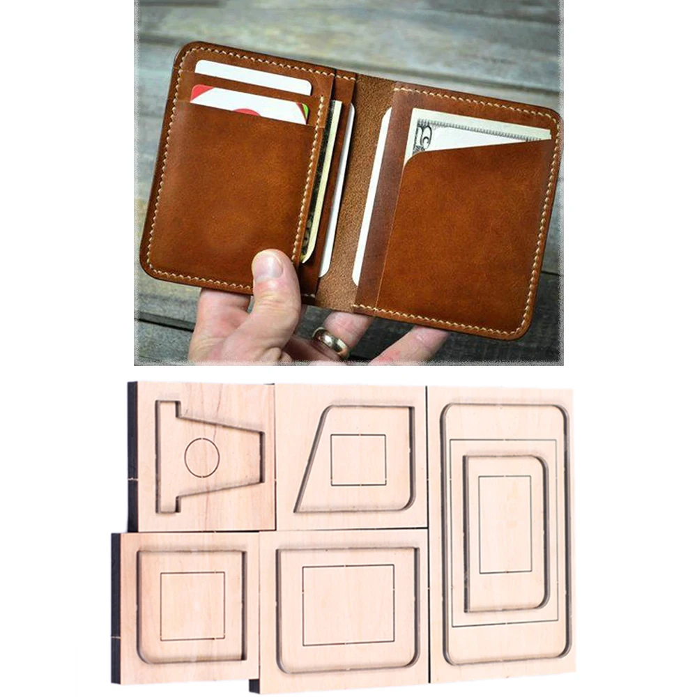 DIY leather craft simple card holder small wallet knife mould cutting dies hand machine punch tool pattern 120x95mm