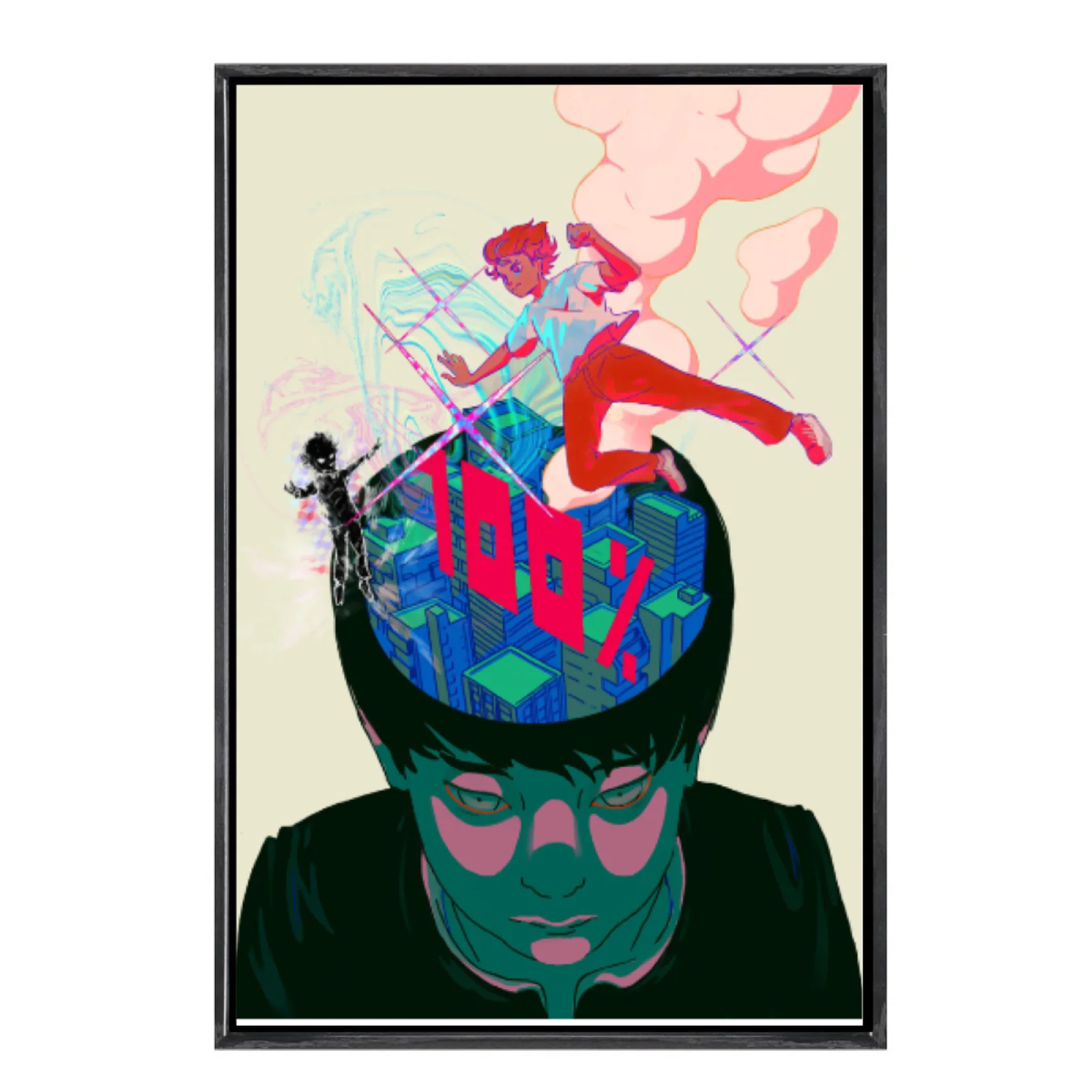 

Japanese Manga Multi-Size Canvas Poster Double Framed Wall Art,Mob Psycho 100 Home Decor