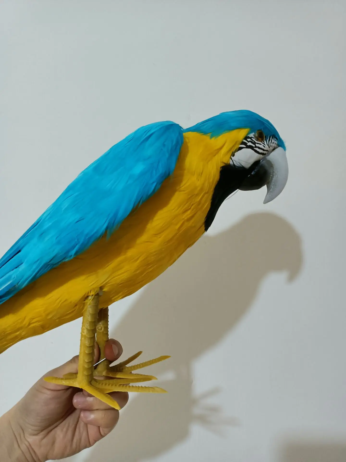 big blue simulation foam and feathers little wings parrot model toy gift about 60cm h2715