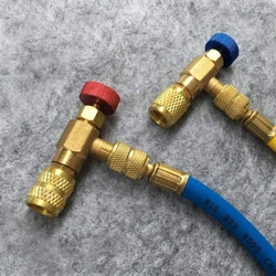 2Pcs Air Conditioner Safety Liquid Valves Adapter R410 Refrigerant Vacuum Maintenance Switches R22 Detection Tool