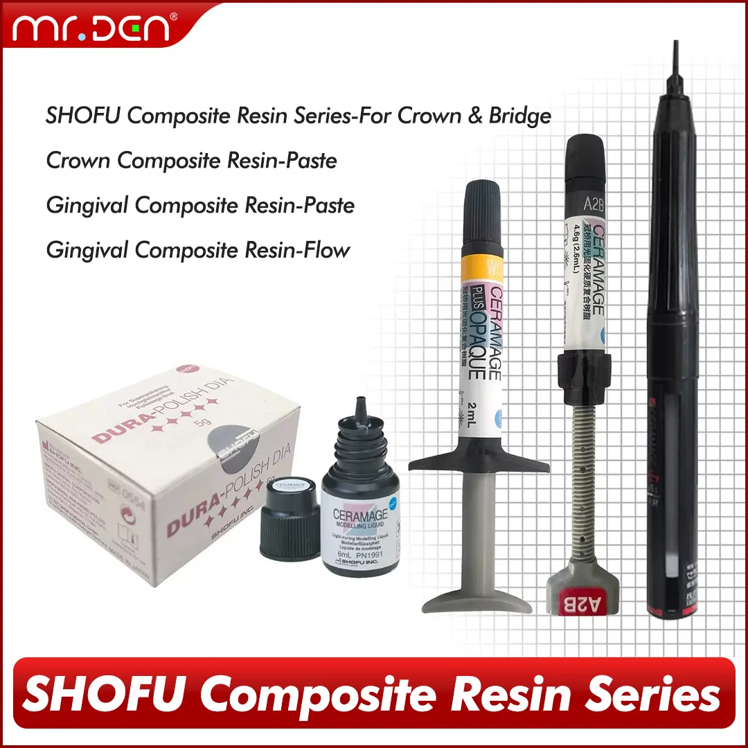 Dental Ceramage Light‑cured Crown Composite Hard Resin, Gingiva GUM Ceramage Flowable Resin for Dental Restoration