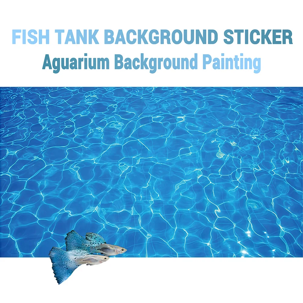 Licht und Schatten, Aquarium-Hintergrundbild, Aquarium-Hintergrundmalerei-Aufkleber, Selbstklebend, Landschaftsdekoration