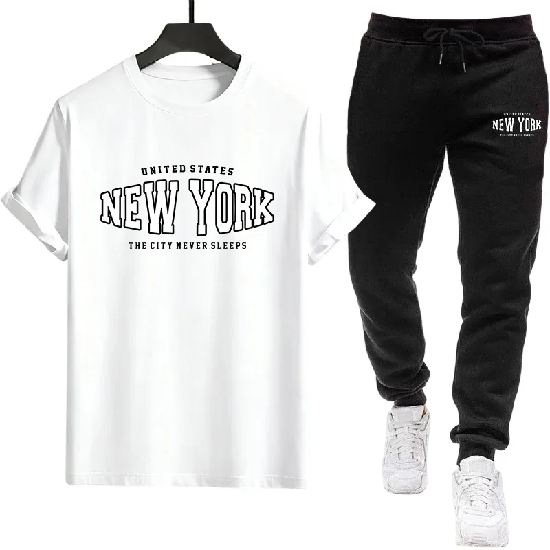 

Summer Outdoor Jogging Single Sports Short-sleeved T-shirt 2026 Daily Hot Sales Men's Tracksuit and Casual Quality Sports Pants