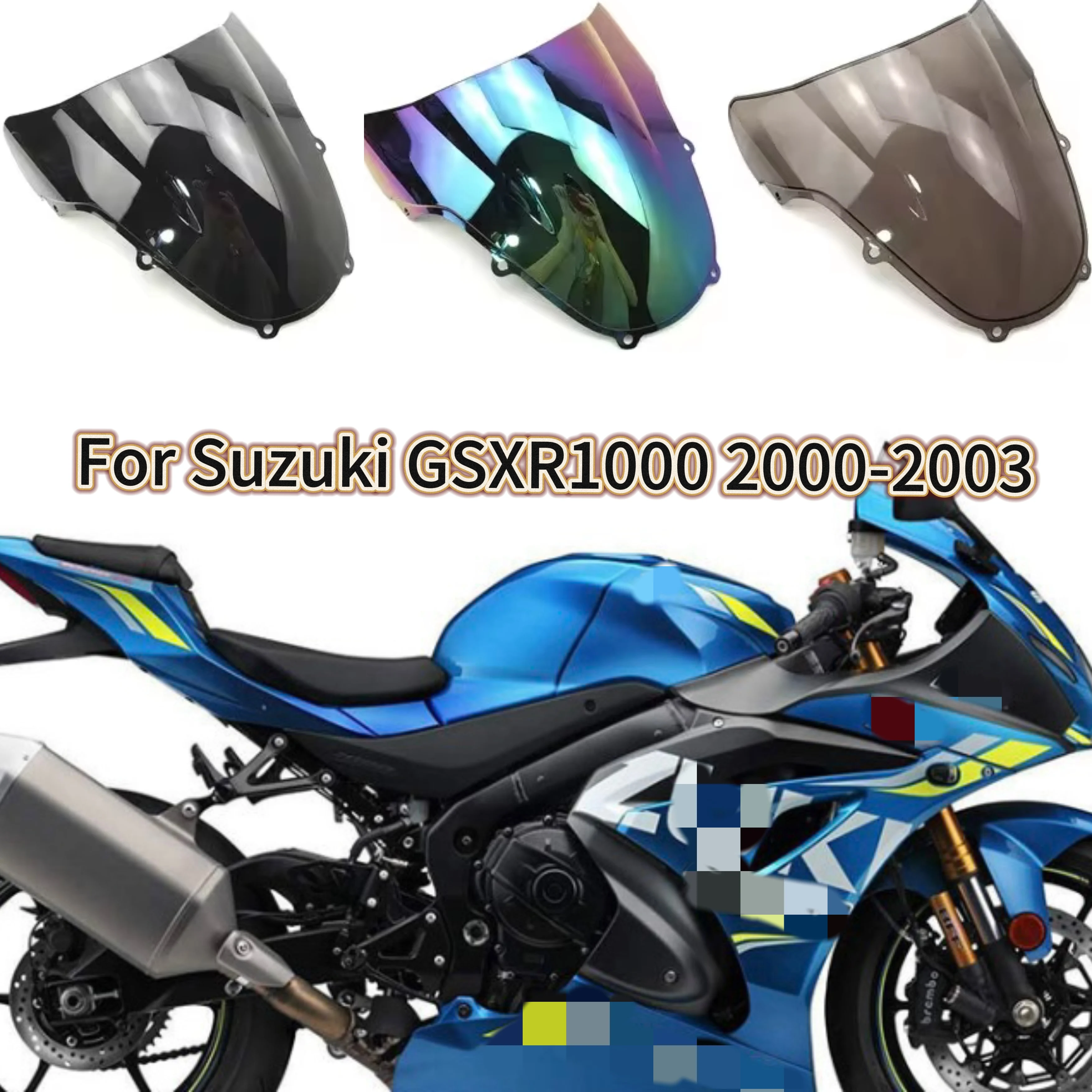 Motorcycles PC Windshield WindScreen For Suzuki GSXR GSX-R GSX R 1000 600 750 2000 2001 2002 2003 GSXR1000 GSXR750 GSXR600