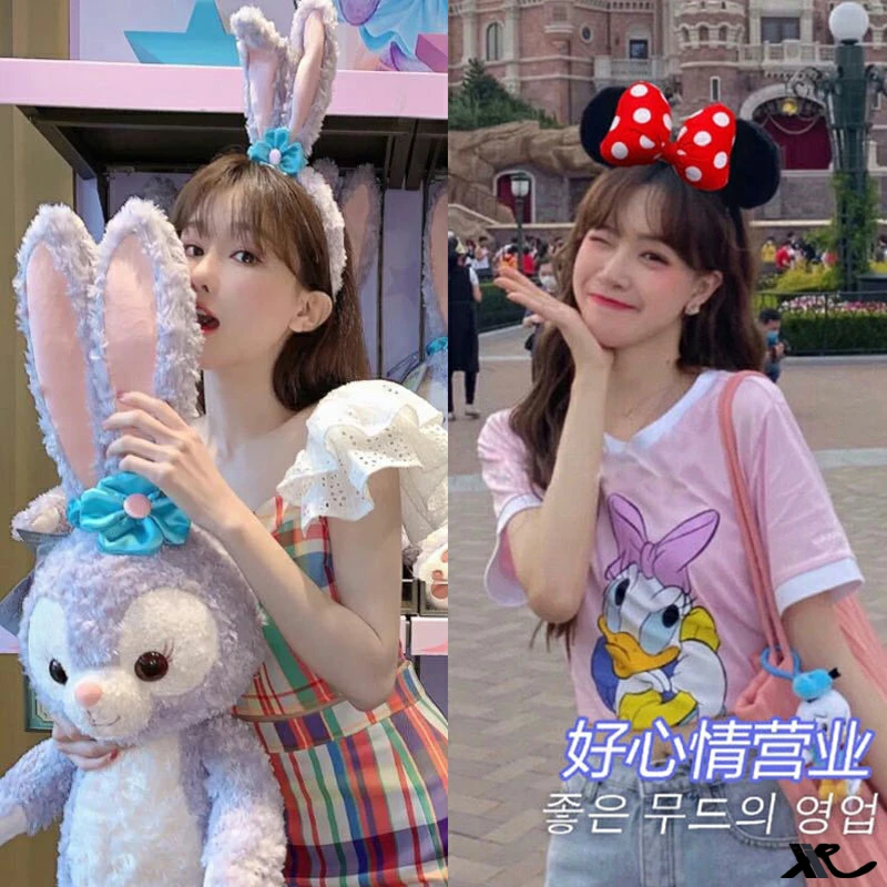 디즈니 뉴 더피 베어 머리띠 놀이공원 귀여운 머리띠 사진 머리 장식 헤어 액세서리 워싱 머리띠 헤어 카드