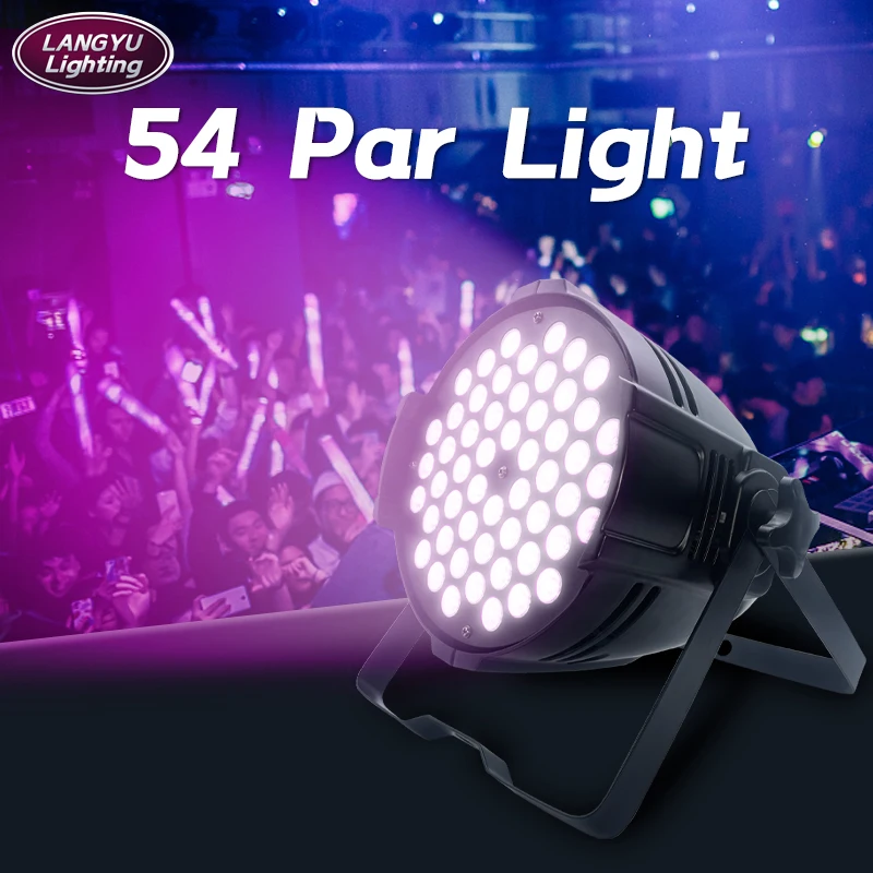 LED 54*3W Par Aluminum Light DMX512 DJ KTV Disco Christmas Par Club Party Dance Biryhday Show Lighting Dyeing Lamp Stage Light