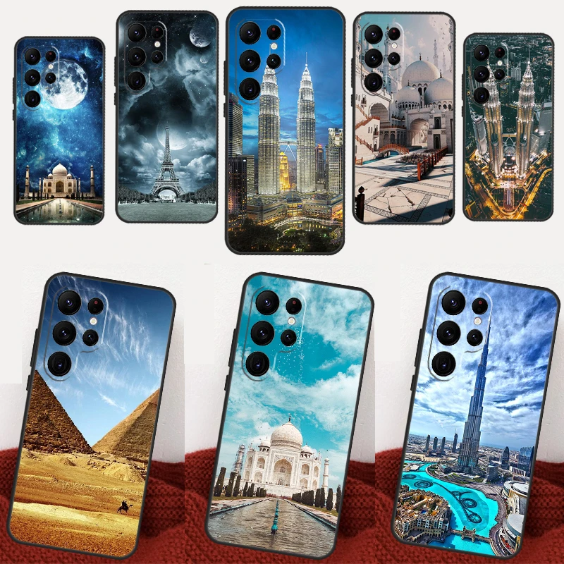 Pyramids Taj Mahal Dubai Cover For Samsung Galaxy S20 FE S21 FE S22 Ultra S9 S10 Note 10 Plus Note 20 S23 Ultra Case