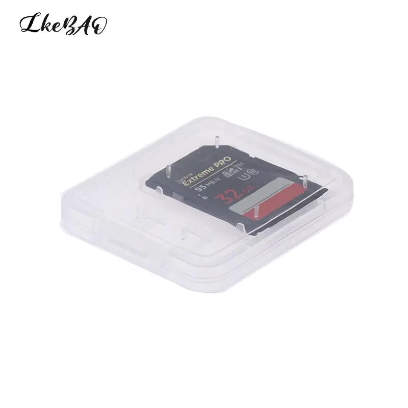 

10pcs Transparent SD Memory Card Storage Box Plastic TF Sim Card Storage Case Holder SDHC MMC XD CF Card Protective Cover