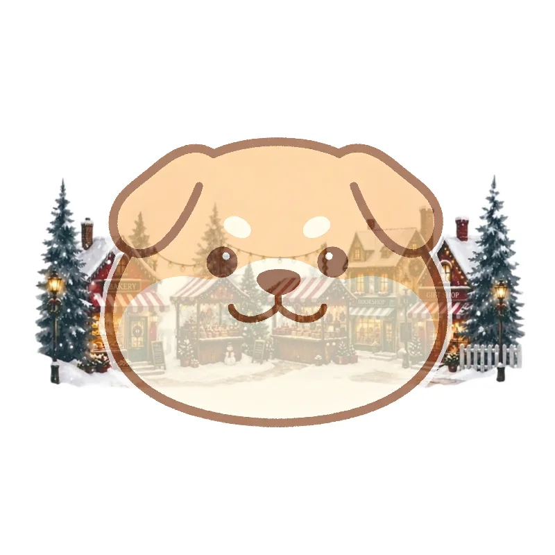 Static Christmas Village Window Stickers Watercolor Style 2D Flat Decals for Coffee Shop Xmas Window Display Decor