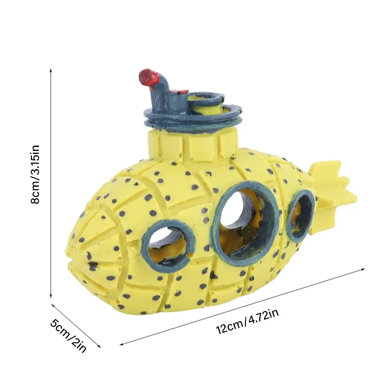 

Набор камней, украшение для аквариума, барботер для аквариума, кислородная смола, подводная лодка, желтый воздушный барботер для украшения рыбного аквариума