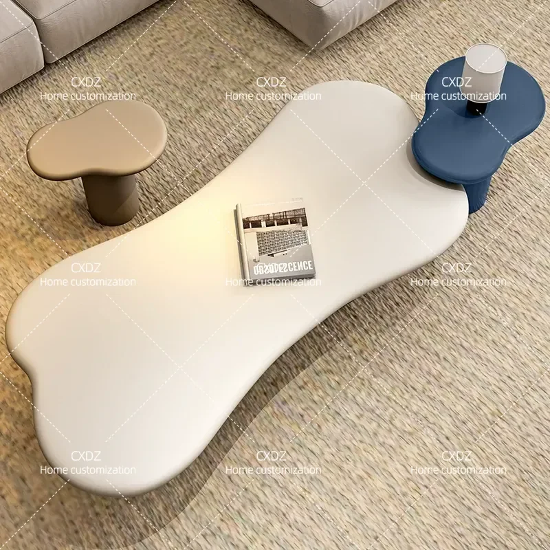 Nordic Modern Irregular Cloud Coffee Table Wabi Sabi Style Living Room Creative Tea Table Side Table Minimalist Home Decor