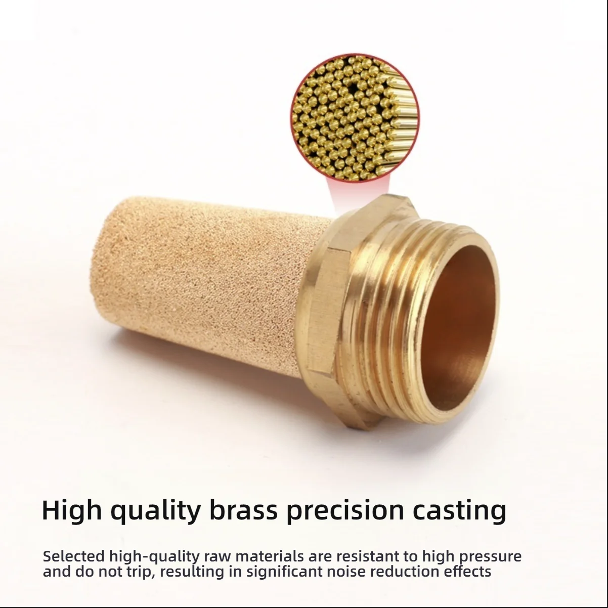 Knalpot pneumatik mengurangi kebisingan udara, terbagi menjadi 6 titik M5/1/2/3/4, kuningan 1 inci, dapat disesuaikan.