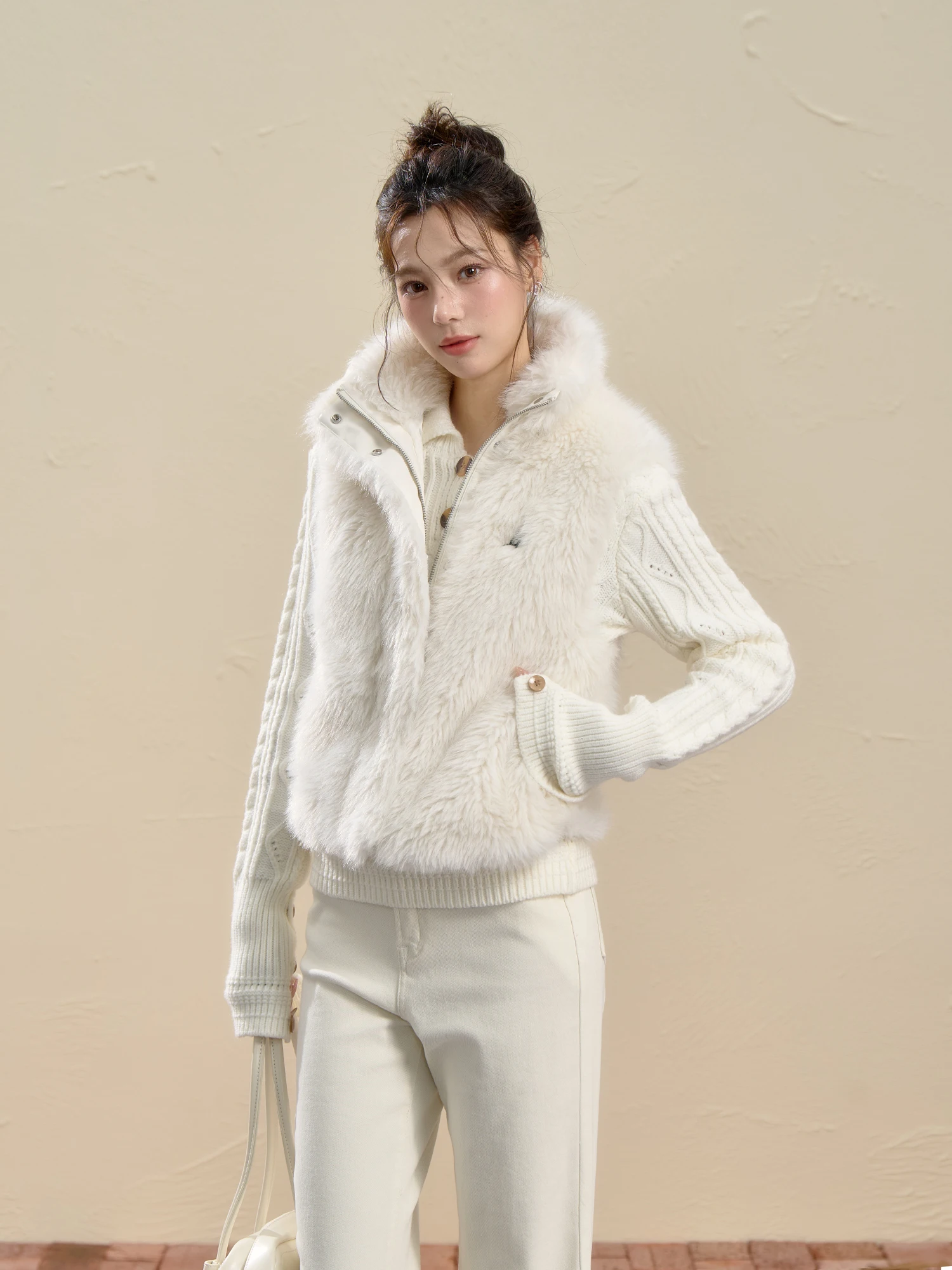 

InsLiiSA осенне-зимний новый нежный жилет Plu, женский корейский открытый кардиган, верхняя одежда, топ небольшого размера