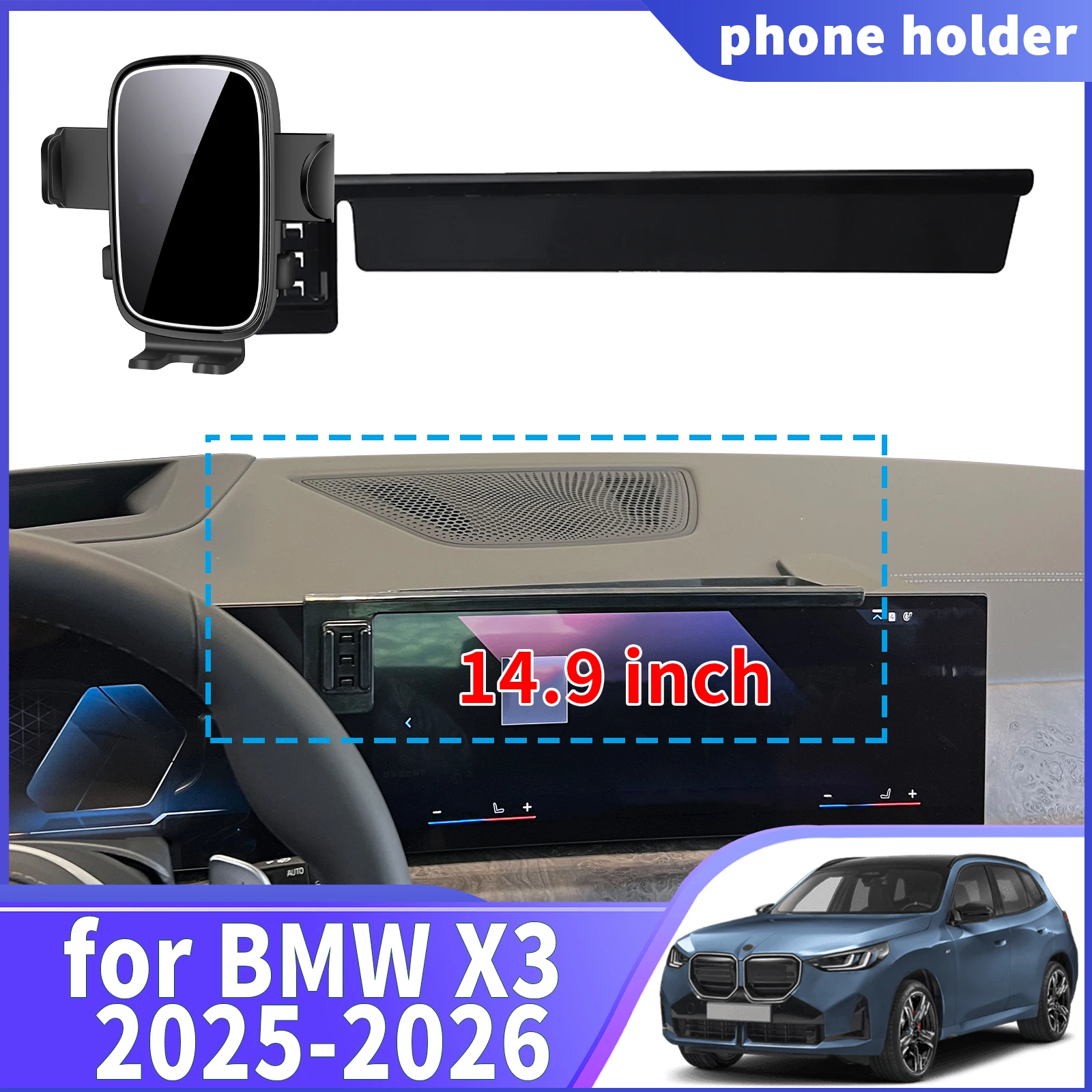 

fit for BMW X3 2025 2026 Navigation Phone Holder Mount Customized Car accessoires