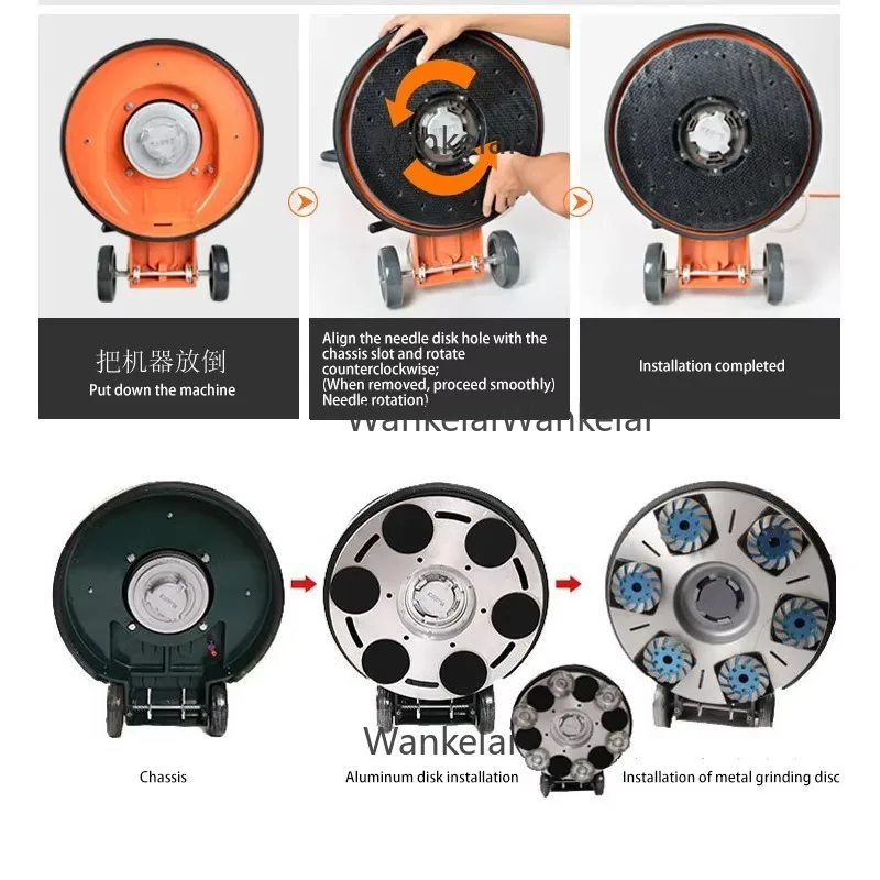 High-Speed Floor Buffer Machine, 3HP Floor Polisher, 18 in
