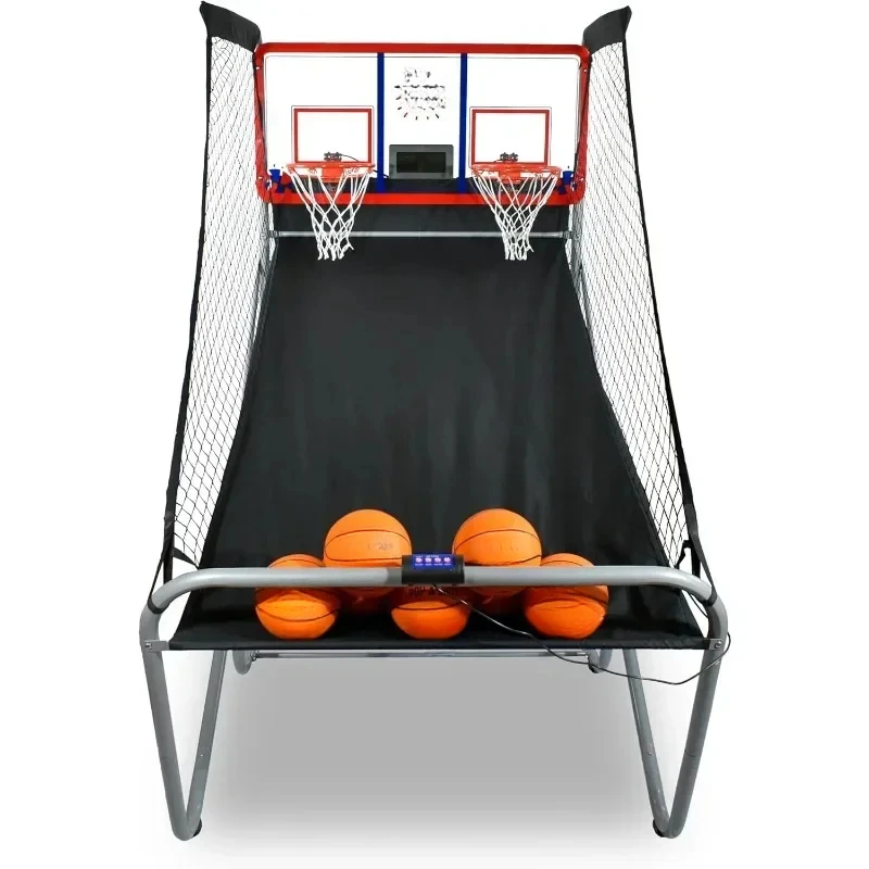 

Pop-A-Shot Indoor/Outdoor Dual Shot Arcade Basketball Fun Inside or Out Sensor Scoring 16 Game Modes 7 Balls | Foldable Storage