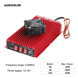 Wishcolor BJ300Plus BJ300 10W 3-30MHz Radio Power Amplifier Module With Fan Output Power 100W FM 200W AM 300W SSB