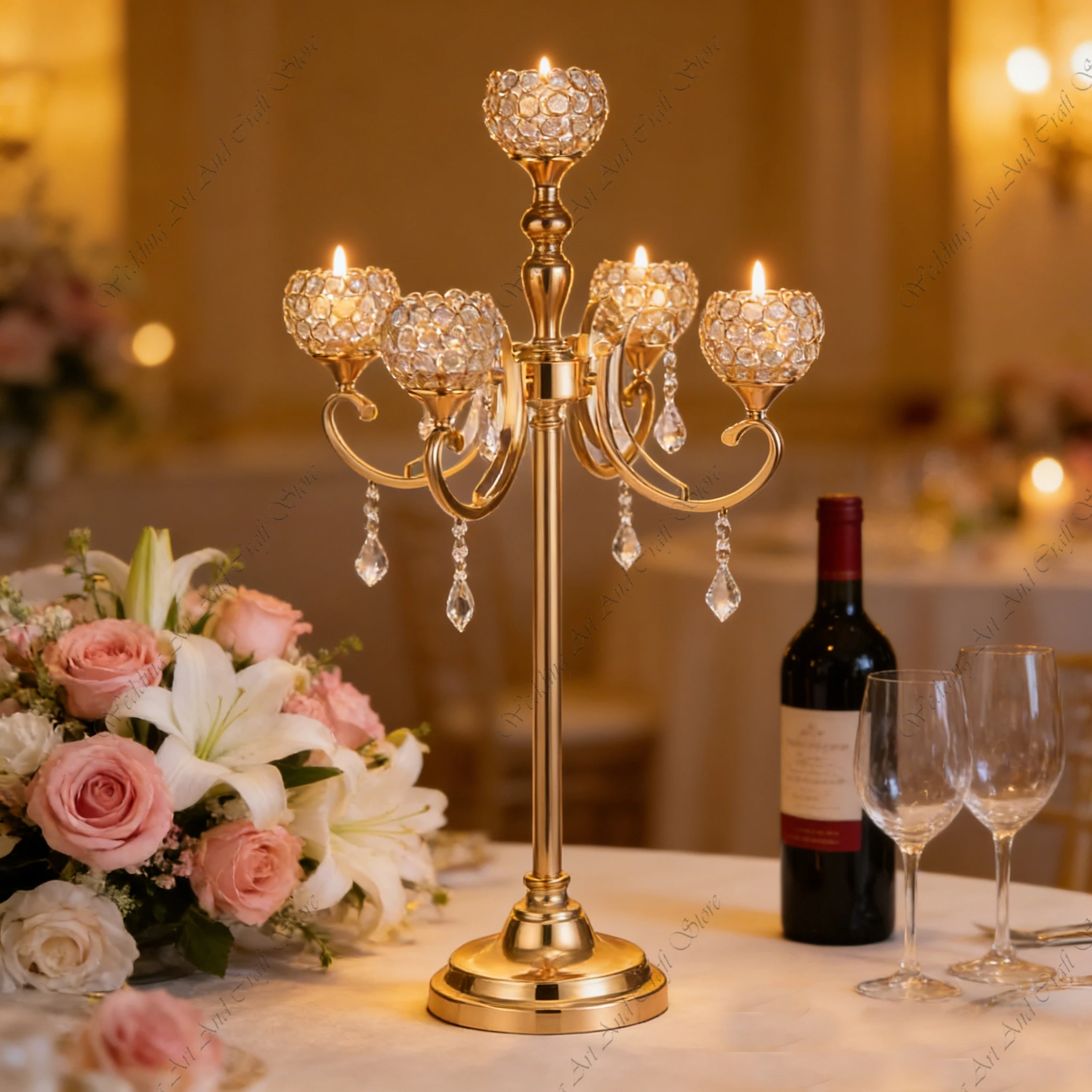 

10 шт. f30, 100-150 см, золотой канделябр, свадебный центральный подсвечник с несколькими руками, хрустальный подсвечник для домашней вечеринки, отеля, стола ivy632