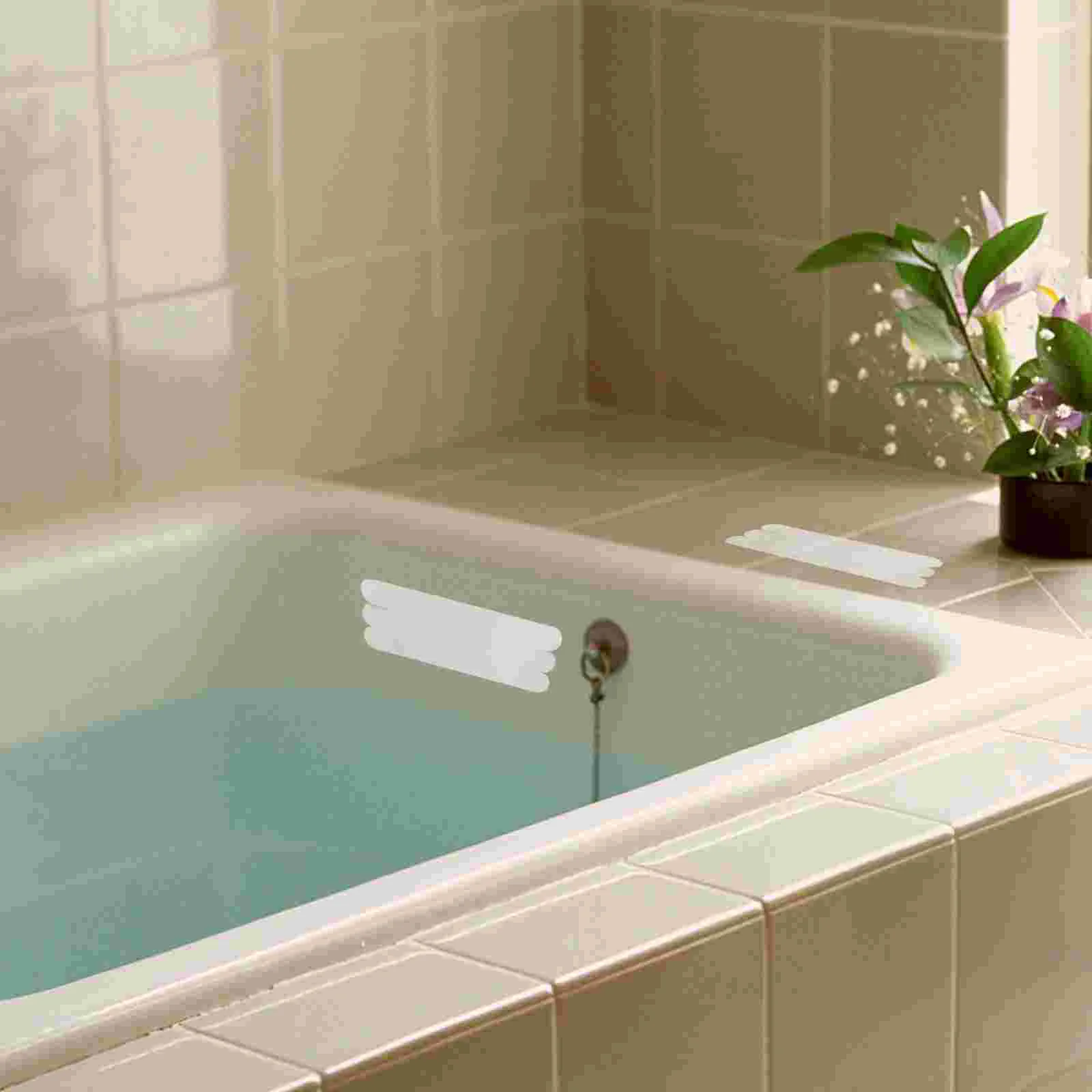 Bathtubs Transparent Stickers Adhesive Treads Handle White Anti-slip Strips Child Waterproof Tape