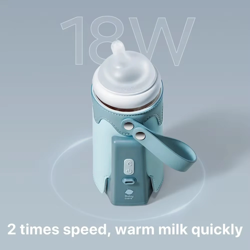 Bc Babycare Portable USB Milk Water Bottle Warmer Food Thermostat for Night/Outgoing Feeding Bottle Heater Cover for Breastmilk