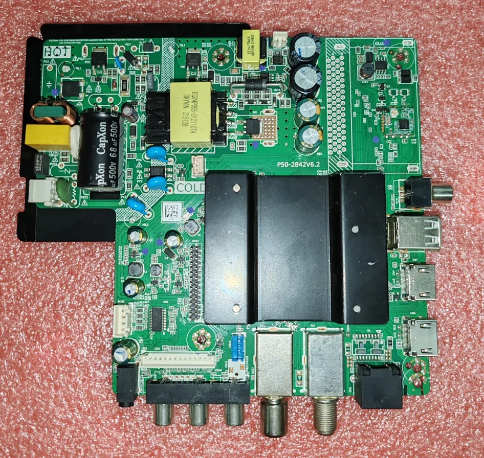 P50-2842V6.2 اللوحة الأم للتلفزيون ثلاثة في واحد، صورة مادية، تم اختبارها جيدًا، 74-82 فولت 300 مللي أمبير 25 وات أو 26-42 فولت 600 مللي أمبير 25 وات