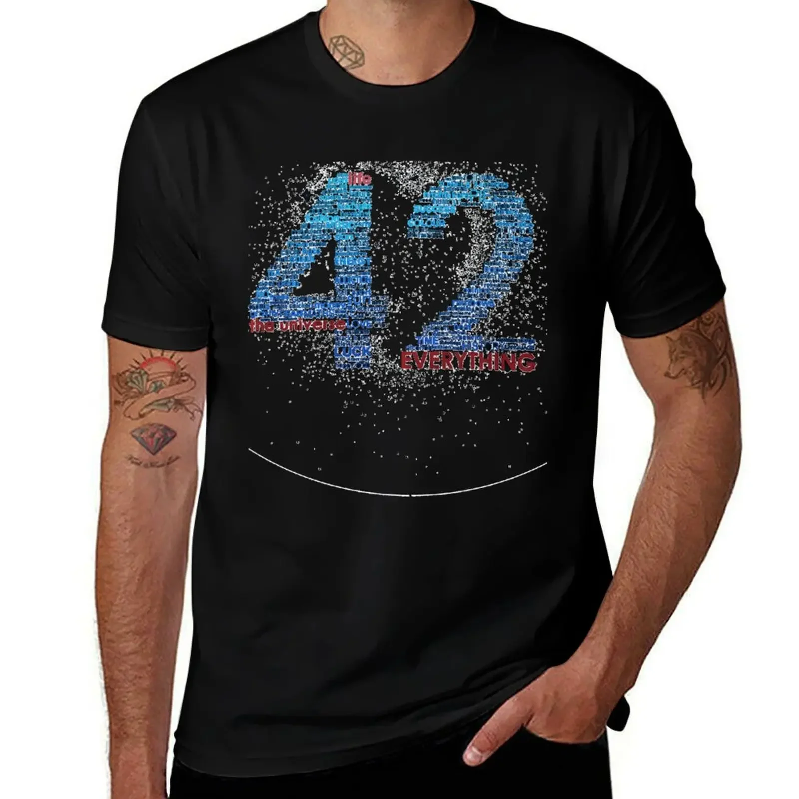 Life,-The-Universe,-and-Everything--Hitchhiker&x27;s-Guide-to-the-Galaxy-Essential-Essential-T-Shir T-Shirt tops Men's t shirts