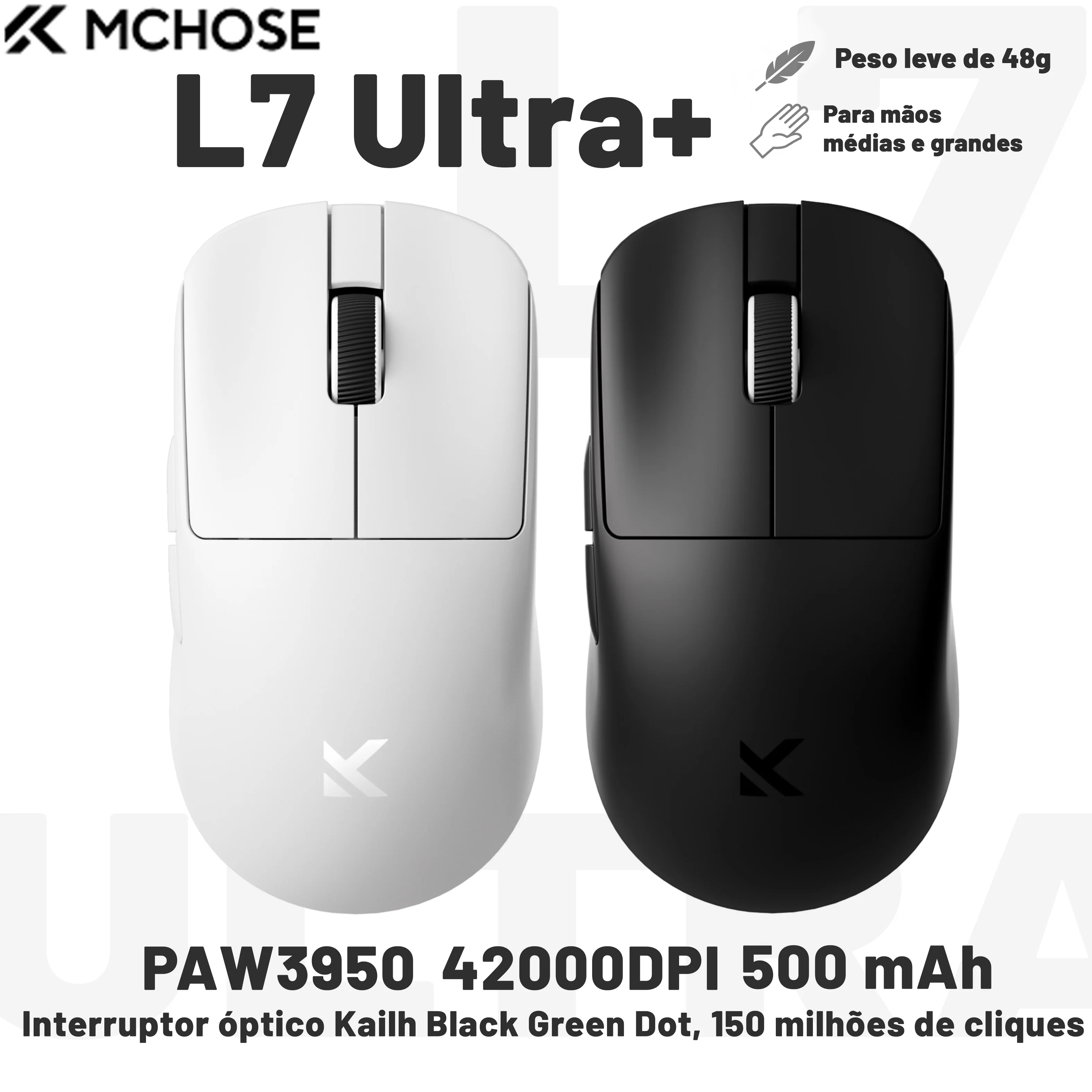 raton-inalambrico-para-juegos-mchose-l7-dual-8k-l7-ultra-paw3950-24ghz-rf-bt-cableado-42000dpi-l7pro-kailh-con-interruptor-Optico-de-punto-verde-negro