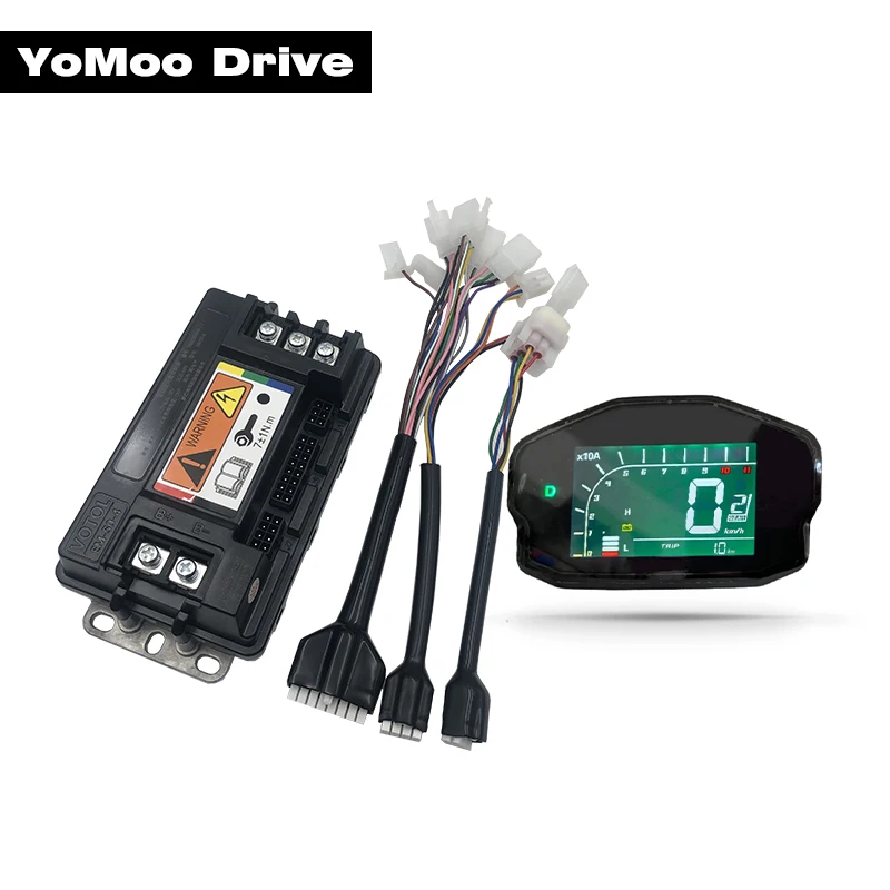 

VOTOL EM Controller 48V-72V EM50-4 Programmable Sine Wave Motor Driver with DKD Display for Electric Scooter Motorcycle ATV