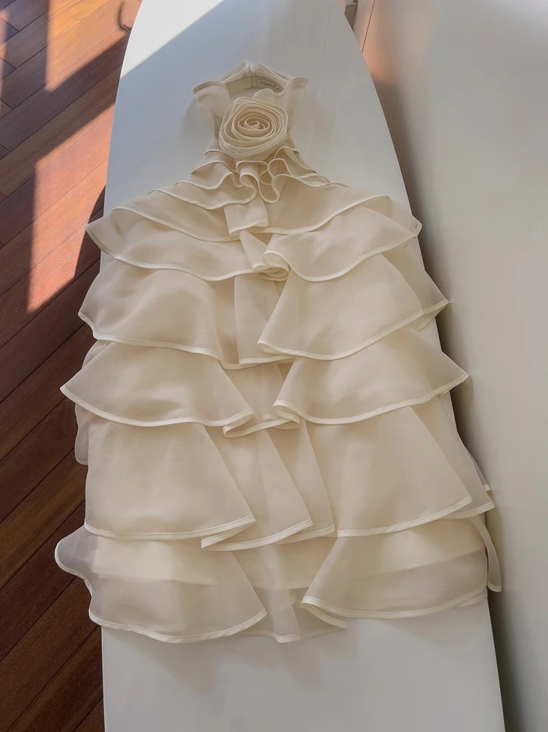 

Bal на день рождения Ne Hanging Dr Летняя юбка Sweet Sle Юбка трапециевидной формы с высокой талией из полиэфирного волокна Свадебное платье