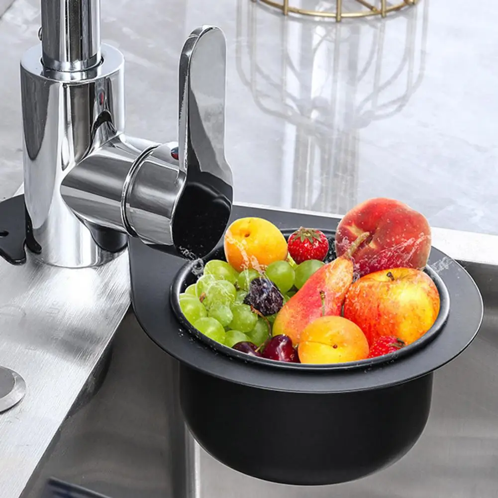 

Kitchen Sink Strainer Basket Multifunctional Swan Drain Rack for Kitchen Sink Universal Installation Triangular Filter Basket