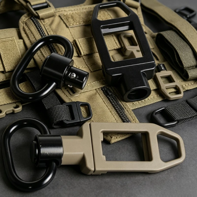 1. AEG GBB Lanyard Connect Kit QD Quick‑Detach Swivel Rail Hanger Finger‑Lock Loop Buckle