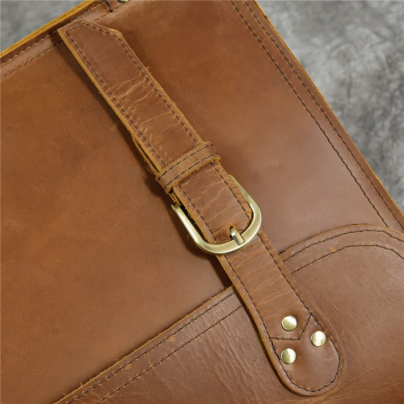Laptop Retro Aktentaschen Pendeln Handtasche Verpackung Würfel Einfache Aktentaschen Mode Ledertaschen Valigette MHGWB