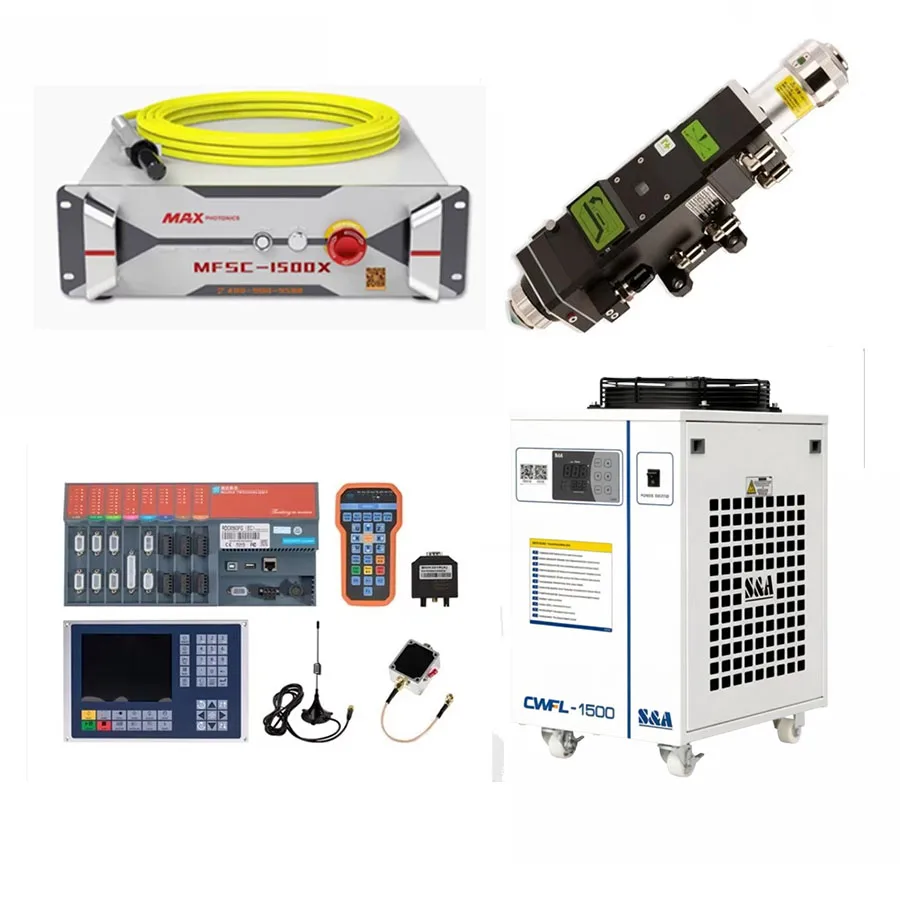 2026 Max 1500W/2000W/3000W laser source BT240S laser cutting head chiller and RDC6563F cutting control system kit